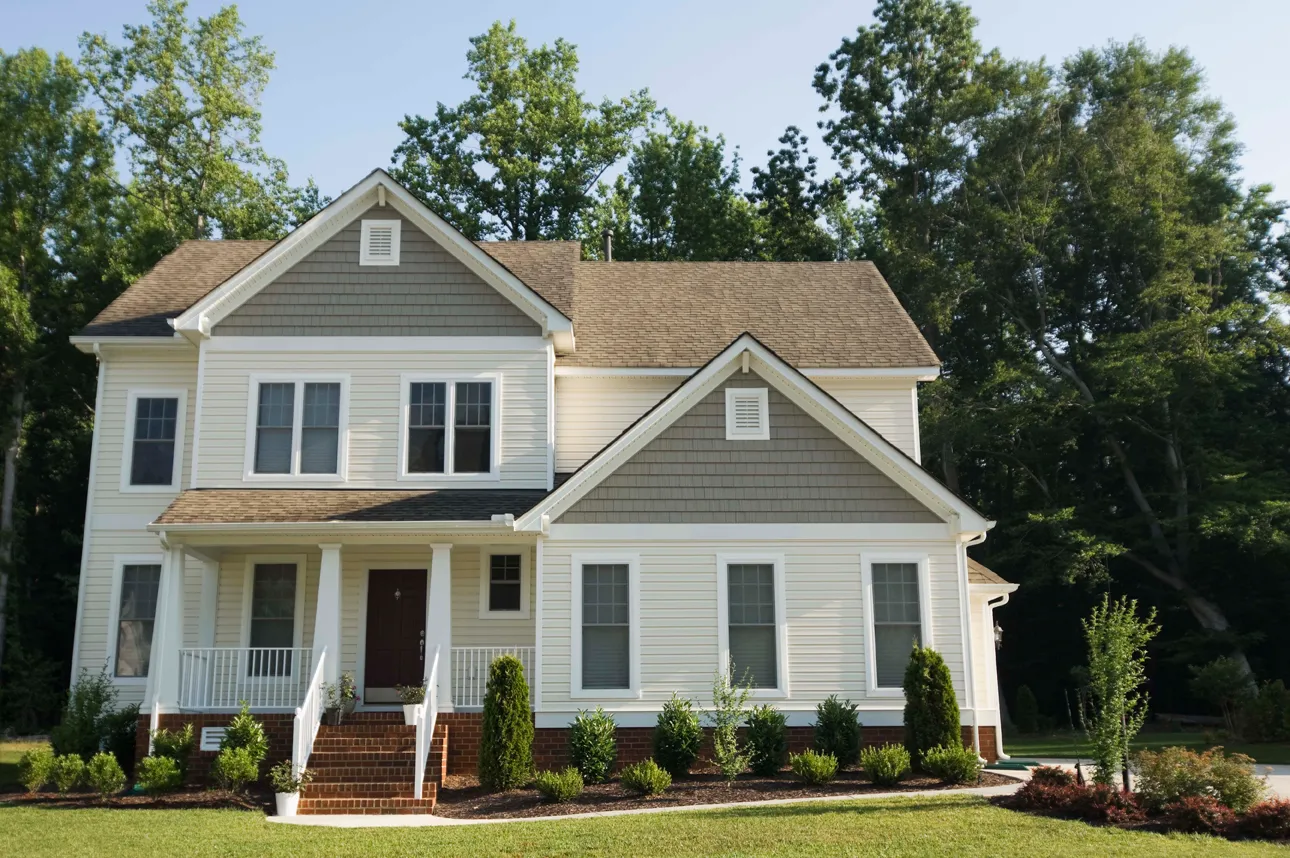 Two-story suburban home with a front porch
