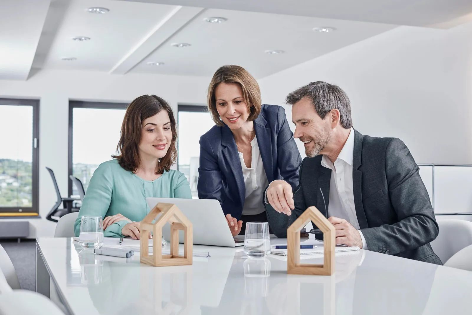 Professionals meeting around a conference table